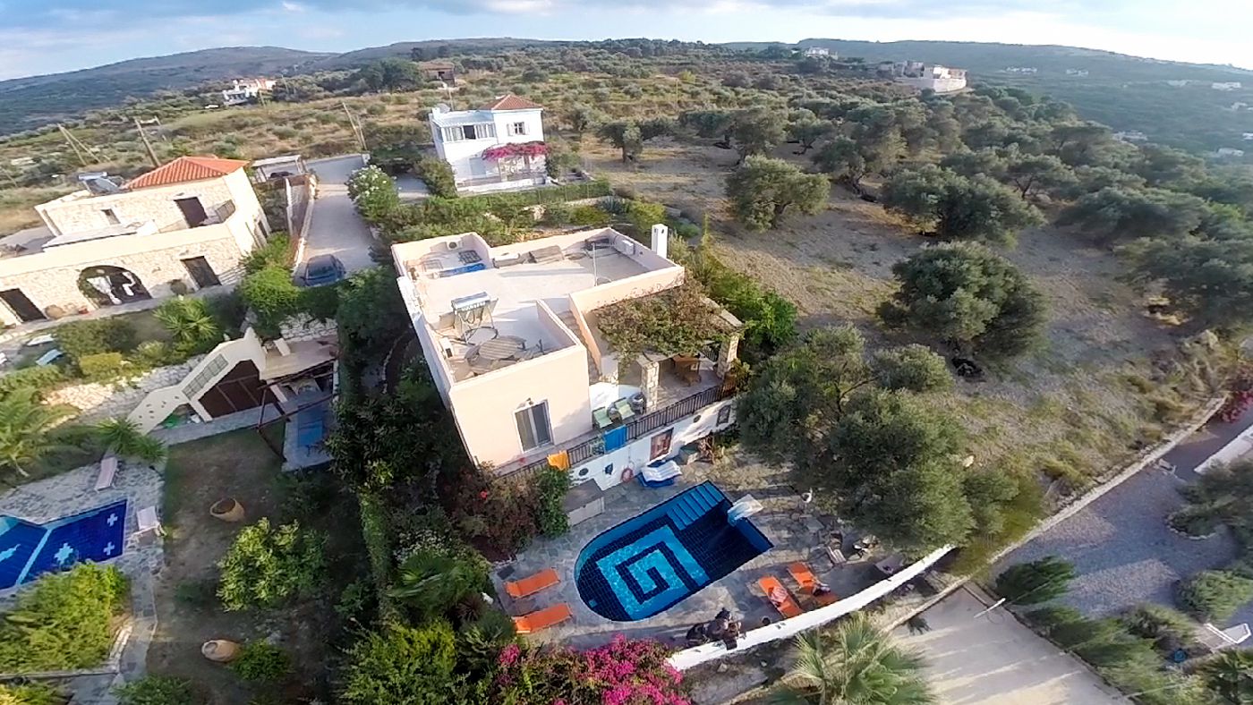 A drone flight over Agia Triada, Crete